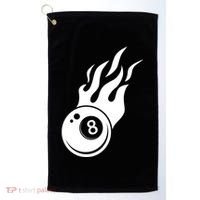Billiard 8ball Pool Billiard Flame Billiard Ball Flame Funny Gift Golf Towel thumb 0