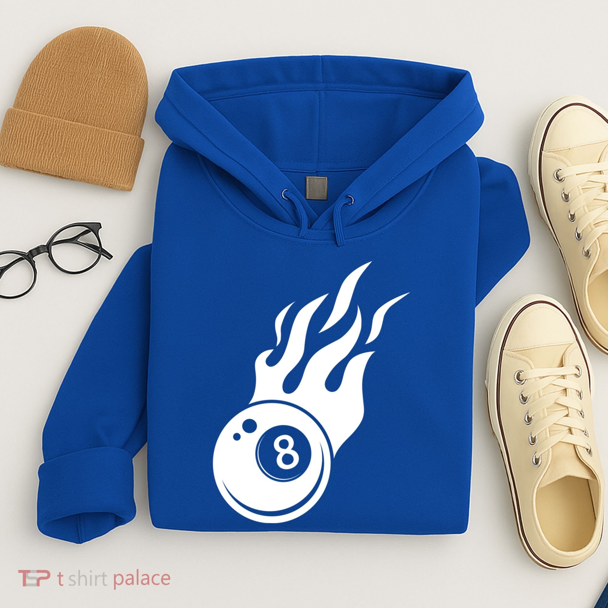 Billiard 8ball Pool Billiard Flame Billiard Ball Flame Funny Gift Hoodie