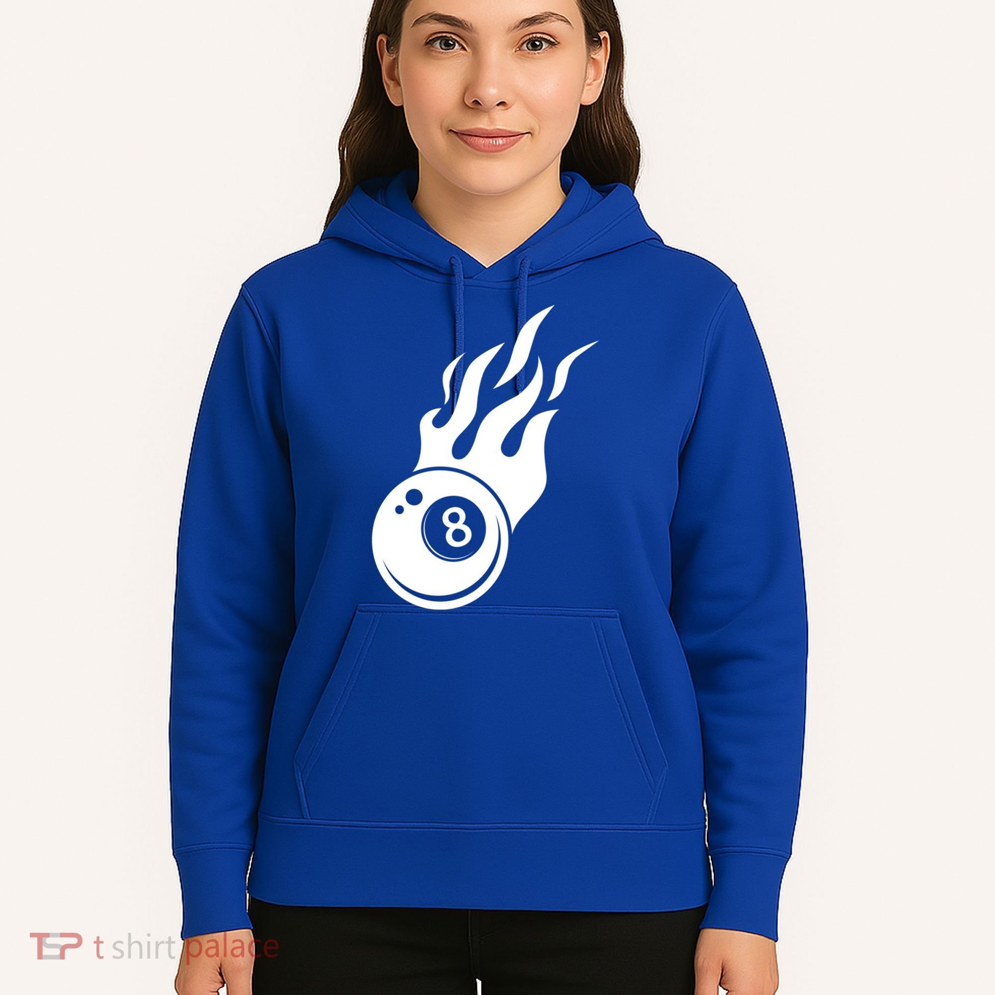 Billiard 8ball Pool Billiard Flame Billiard Ball Flame Funny Gift Hoodie