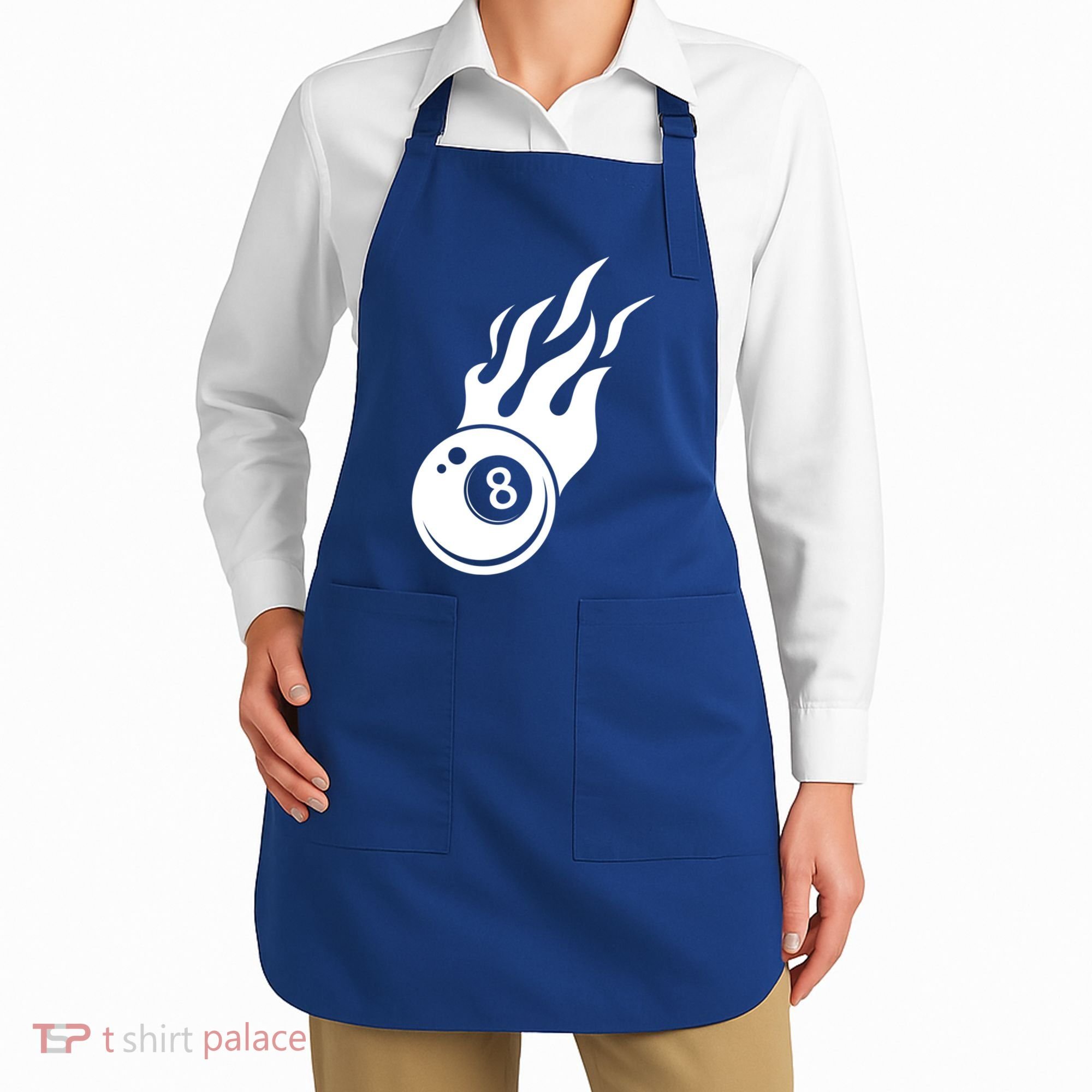 Billiard 8ball Pool Billiard Flame Billiard Ball Flame Funny Gift Apron