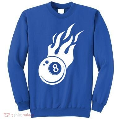 Billiard 8ball Pool Billiard Flame Billiard Ball Flame Funny Gift Sweatshirt