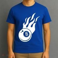 Billiard 8ball Pool Billiard Flame Billiard Ball Flame Funny Gift T-Shirt thumb 3