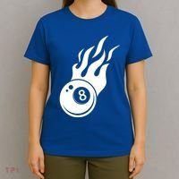 Billiard 8ball Pool Billiard Flame Billiard Ball Flame Funny Gift T-Shirt thumb 4