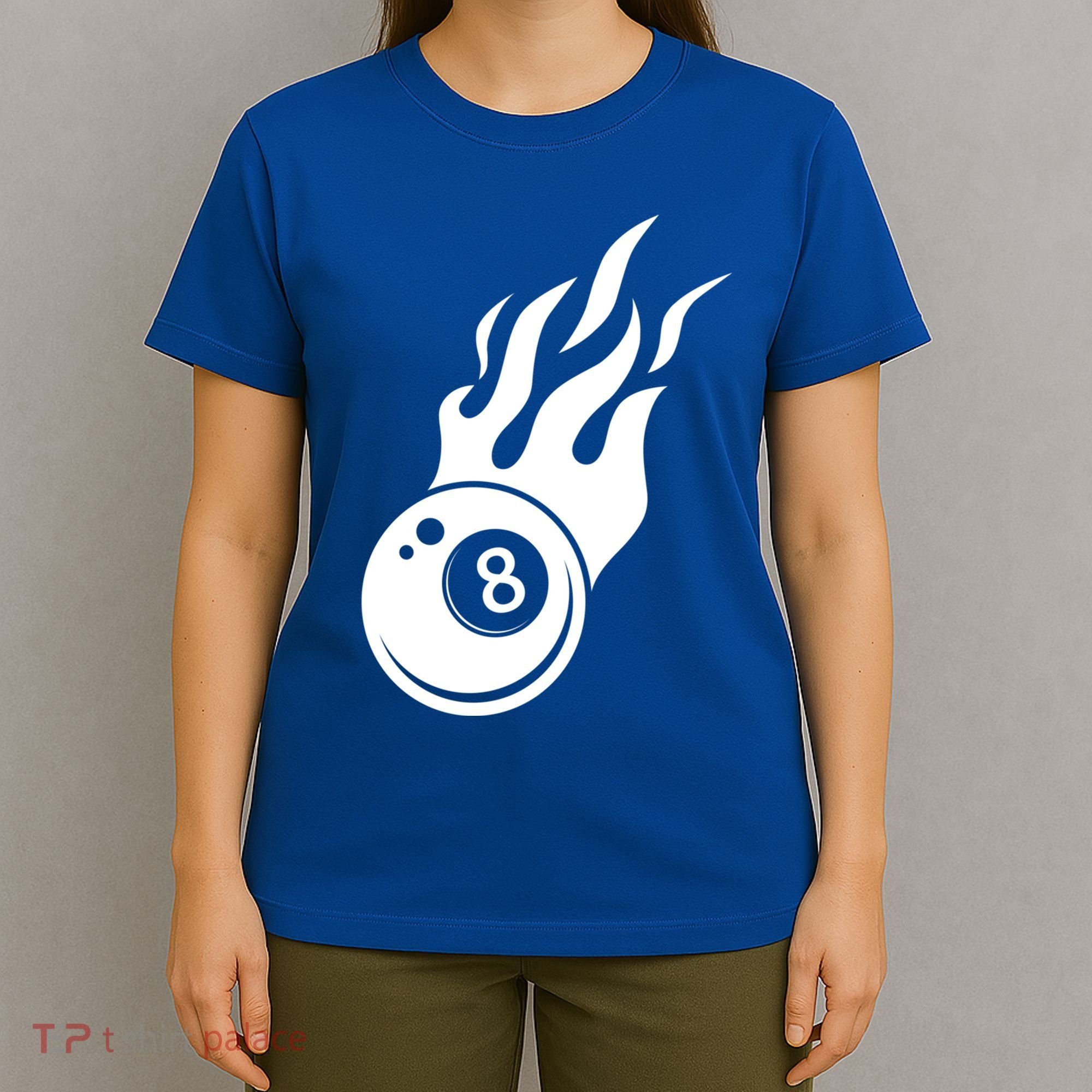Billiard 8ball Pool Billiard Flame Billiard Ball Flame Funny Gift T-Shirt