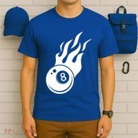 Billiard 8ball Pool Billiard Flame Billiard Ball Flame Funny Gift T-Shirt thumb 6