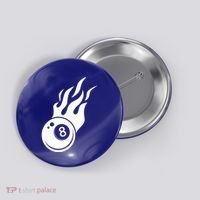 Billiard 8ball Pool Billiard Flame Billiard Ball Flame Funny Gift Button thumb 0