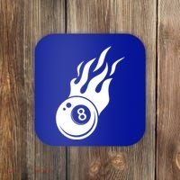 Billiard 8ball Pool Billiard Flame Billiard Ball Flame Funny Gift Coaster thumb 0