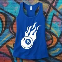 Billiard 8ball Pool Billiard Flame Billiard Ball Flame Funny Gift Women's Tank Top thumb 3