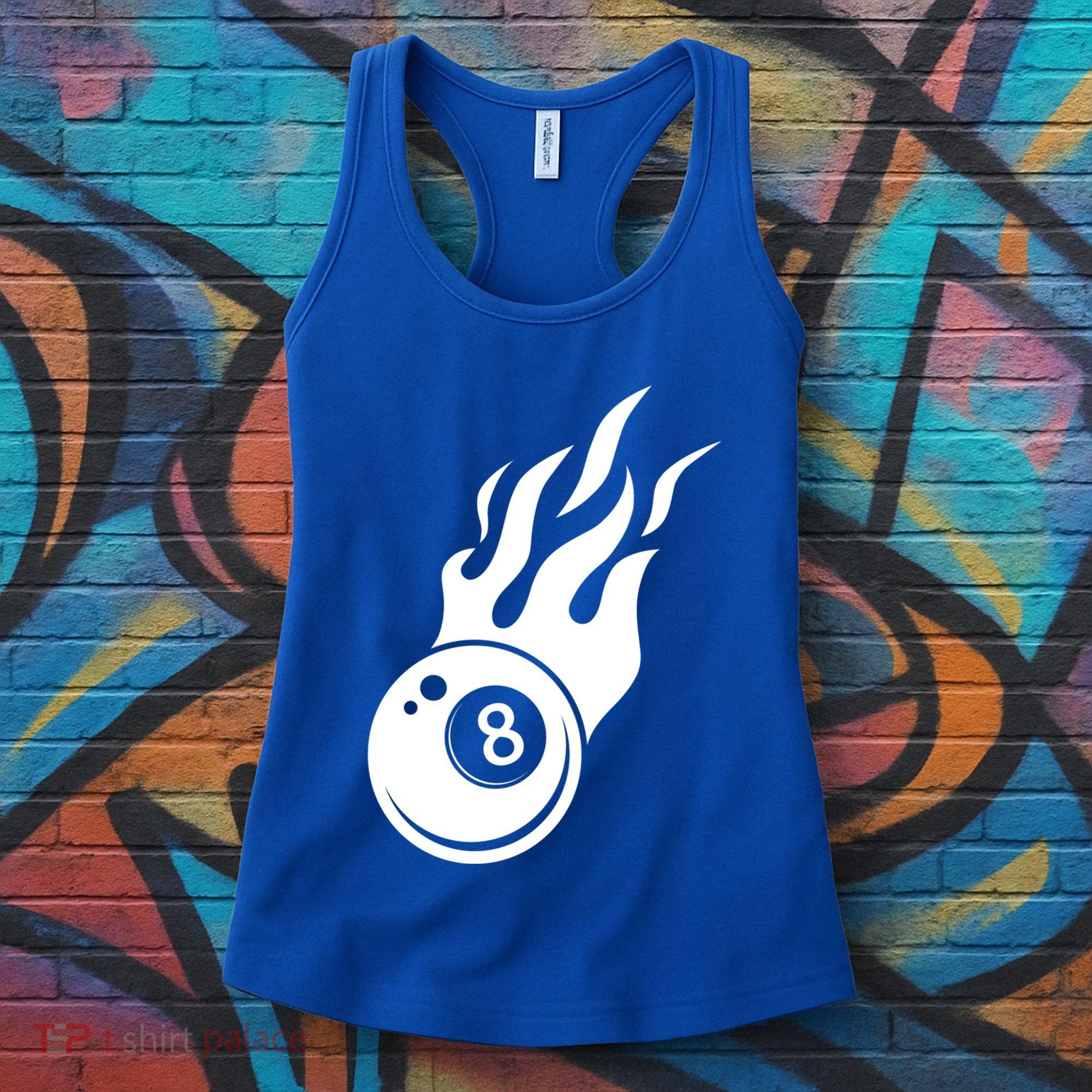 Billiard 8ball Pool Billiard Flame Billiard Ball Flame Funny Gift Women's Tank Top