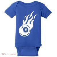 Billiard 8ball Pool Billiard Flame Billiard Ball Flame Funny Gift Baby Bodysuit thumb 0