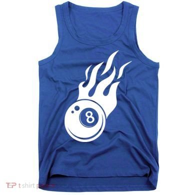 Billiard 8ball Pool Billiard Flame Billiard Ball Flame Funny Gift Tank Top