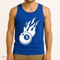 Billiard 8ball Pool Billiard Flame Billiard Ball Flame Funny Gift Tank Top thumb 3