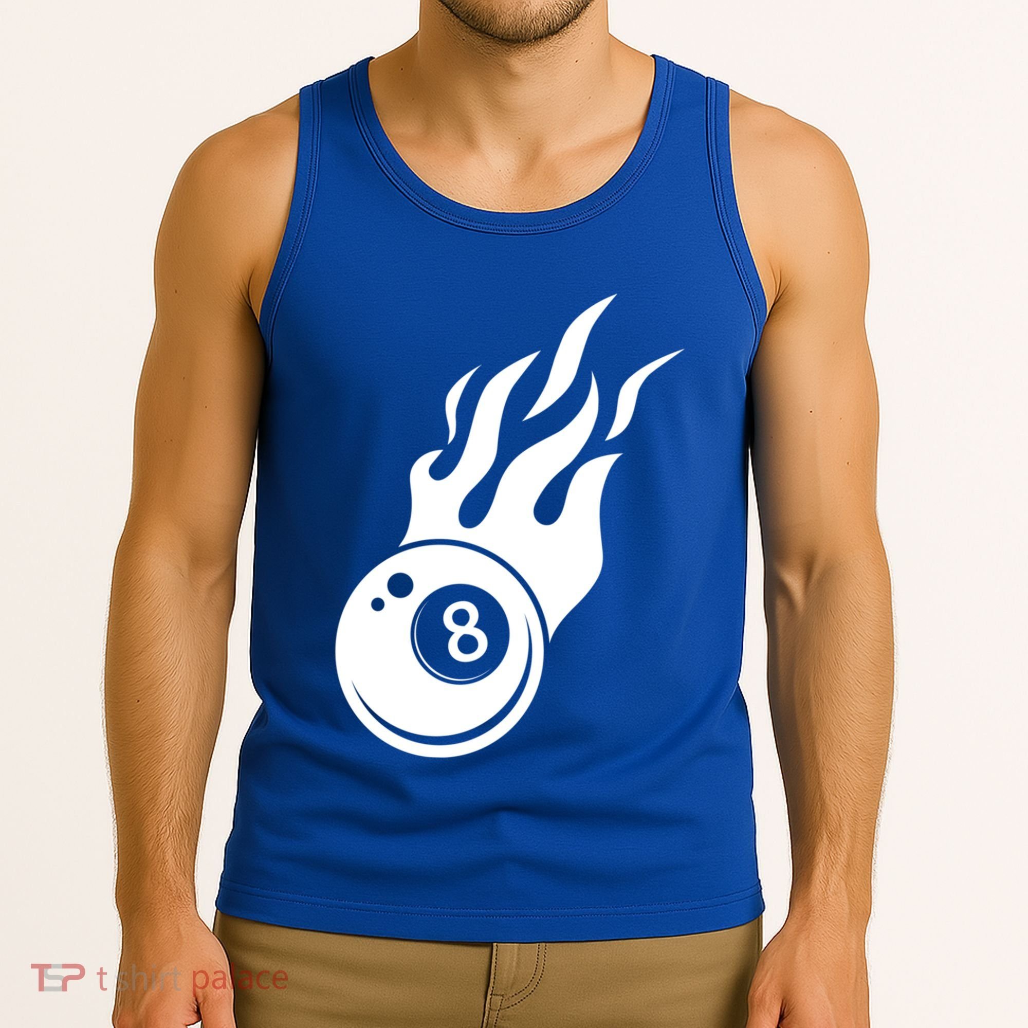 Billiard 8ball Pool Billiard Flame Billiard Ball Flame Funny Gift Tank Top