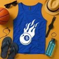 Billiard 8ball Pool Billiard Flame Billiard Ball Flame Funny Gift Tank Top thumb 4