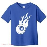 Billiard 8ball Pool Billiard Flame Billiard Ball Flame Funny Gift Toddler T-Shirt thumb 0