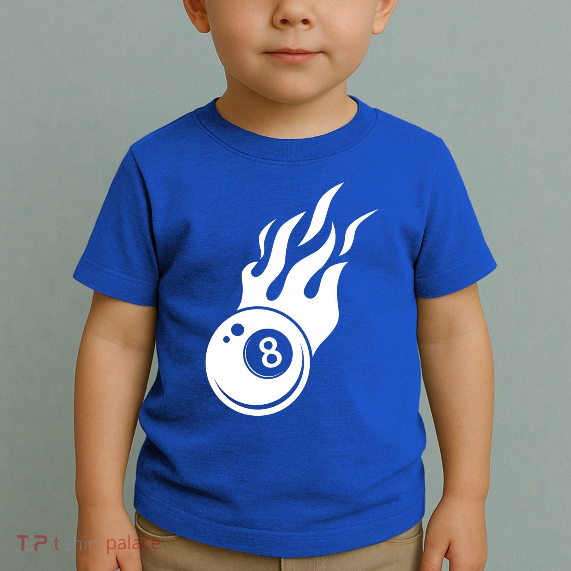 Billiard 8ball Pool Billiard Flame Billiard Ball Flame Funny Gift Toddler T-Shirt