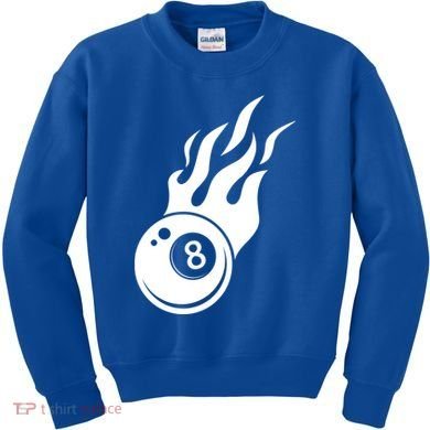 Billiard 8ball Pool Billiard Flame Billiard Ball Flame Funny Gift Kids Sweatshirt