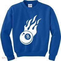 Billiard 8ball Pool Billiard Flame Billiard Ball Flame Funny Gift Kids Sweatshirt thumb 0