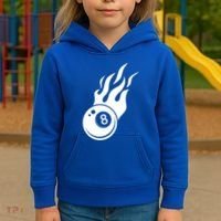 Billiard 8ball Pool Billiard Flame Billiard Ball Flame Funny Gift Kids Hoodie thumb 3