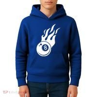Billiard 8ball Pool Billiard Flame Billiard Ball Flame Funny Gift Kids Hoodie thumb 4