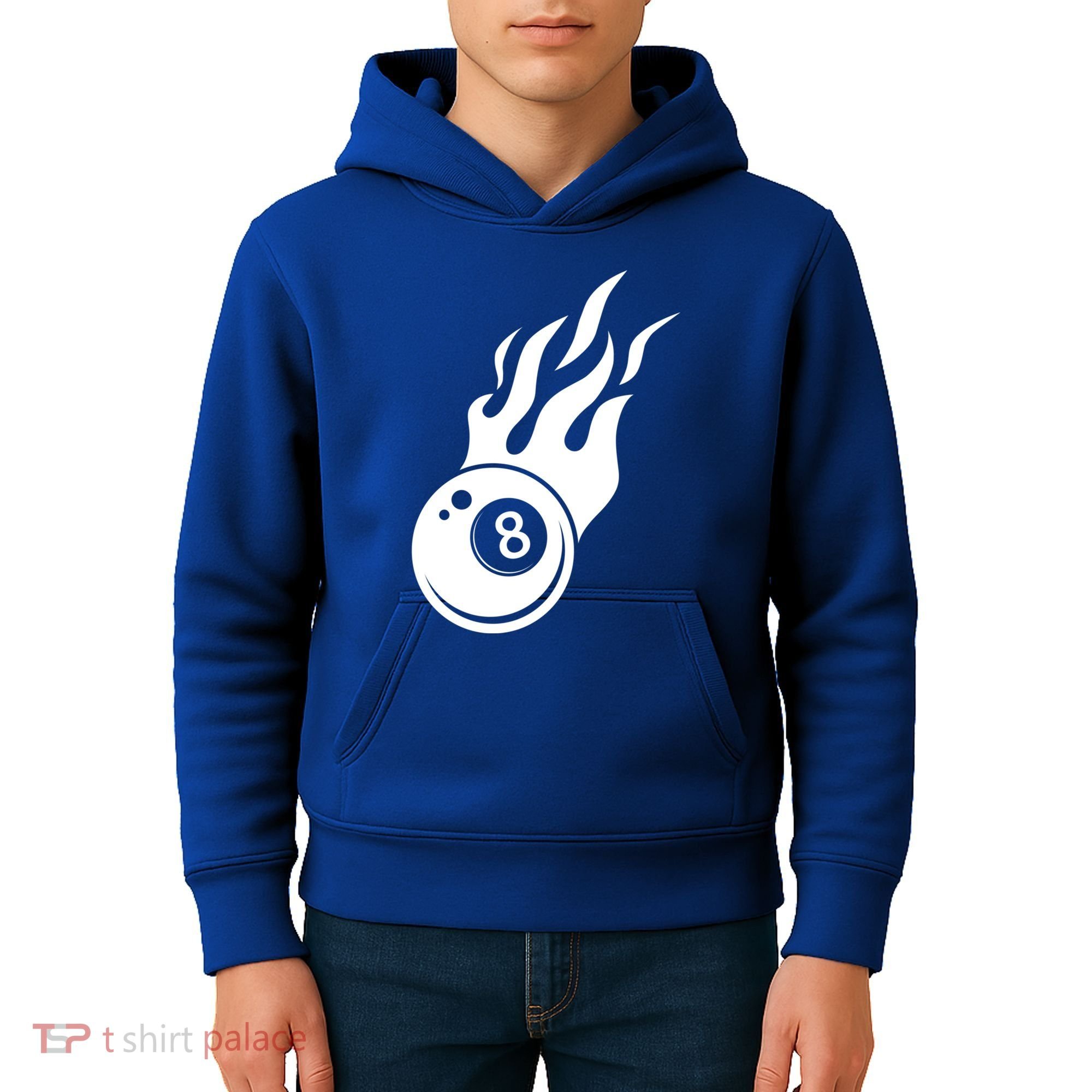 Billiard 8ball Pool Billiard Flame Billiard Ball Flame Funny Gift Kids Hoodie