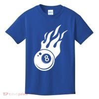 Billiard 8ball Pool Billiard Flame Billiard Ball Flame Funny Gift Kids T-Shirt thumb 0