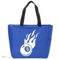 Billiard 8ball Pool Billiard Flame Billiard Ball Flame Funny Gift Tote Bag thumb 0
