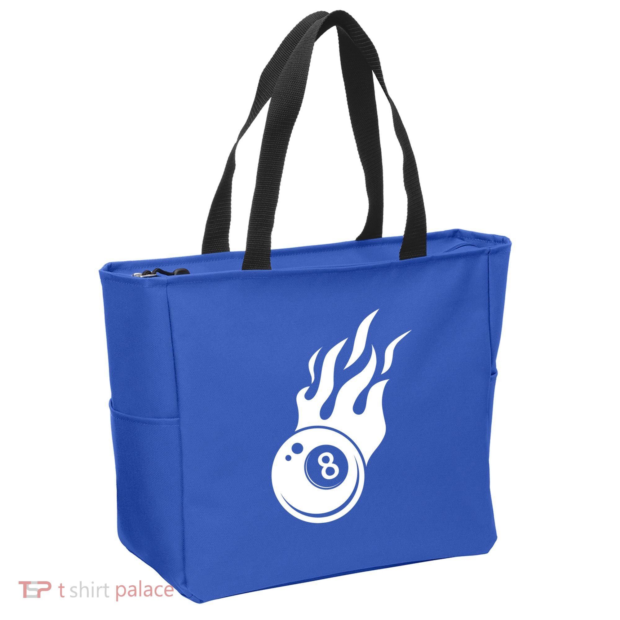 Billiard 8ball Pool Billiard Flame Billiard Ball Flame Funny Gift Tote Bag