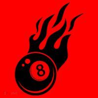 Billiard 8ball Pool Billiard Flame Billiard Ball Flame Funny Gift Santa Hat thumb 1