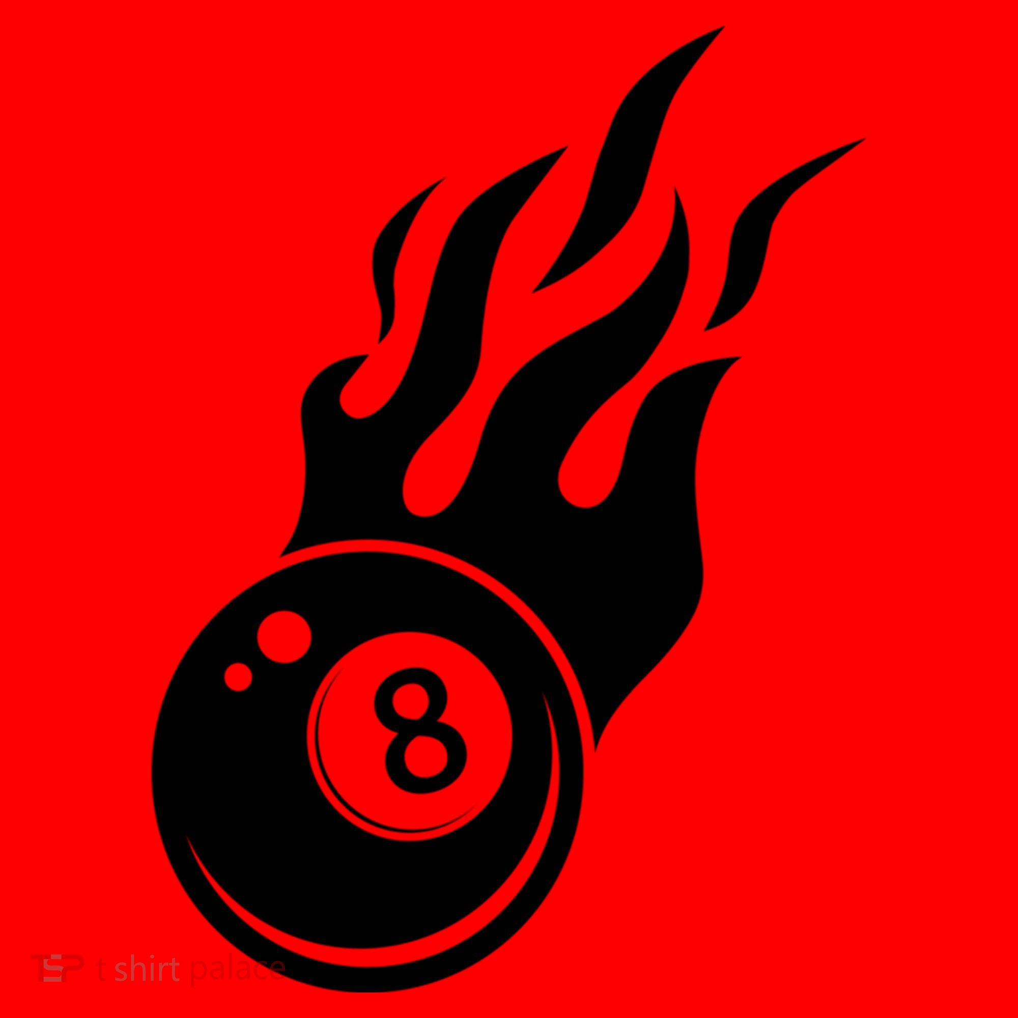 Billiard 8ball Pool Billiard Flame Billiard Ball Flame Funny Gift Santa Hat