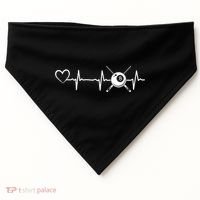 Billiards 8ball Pool Billiard Heartbeat Heart Billiard Gift USA-Made Doggie Bandana thumb 0