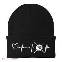 Billiards 8ball Pool Billiard Heartbeat Heart Billiard Gift Beanie thumb 0