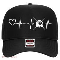 Billiards 8ball Pool Billiard Heartbeat Heart Billiard Gift Hat thumb 0