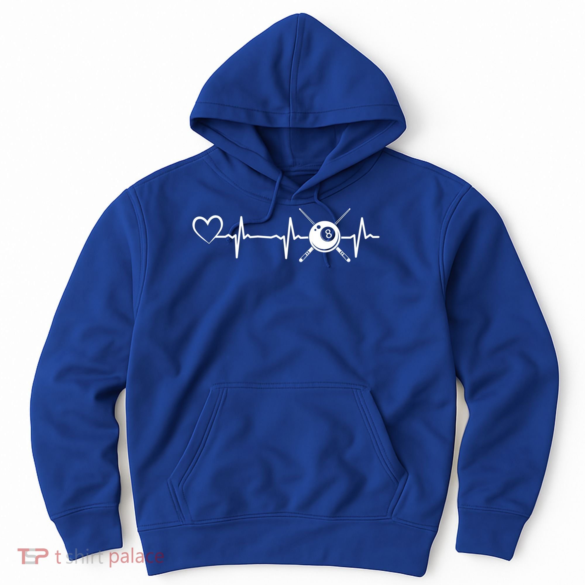Billiards 8ball Pool Billiard Heartbeat Heart Billiard Gift Hoodie