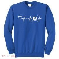 Billiards 8ball Pool Billiard Heartbeat Heart Billiard Gift Sweatshirt thumb 0