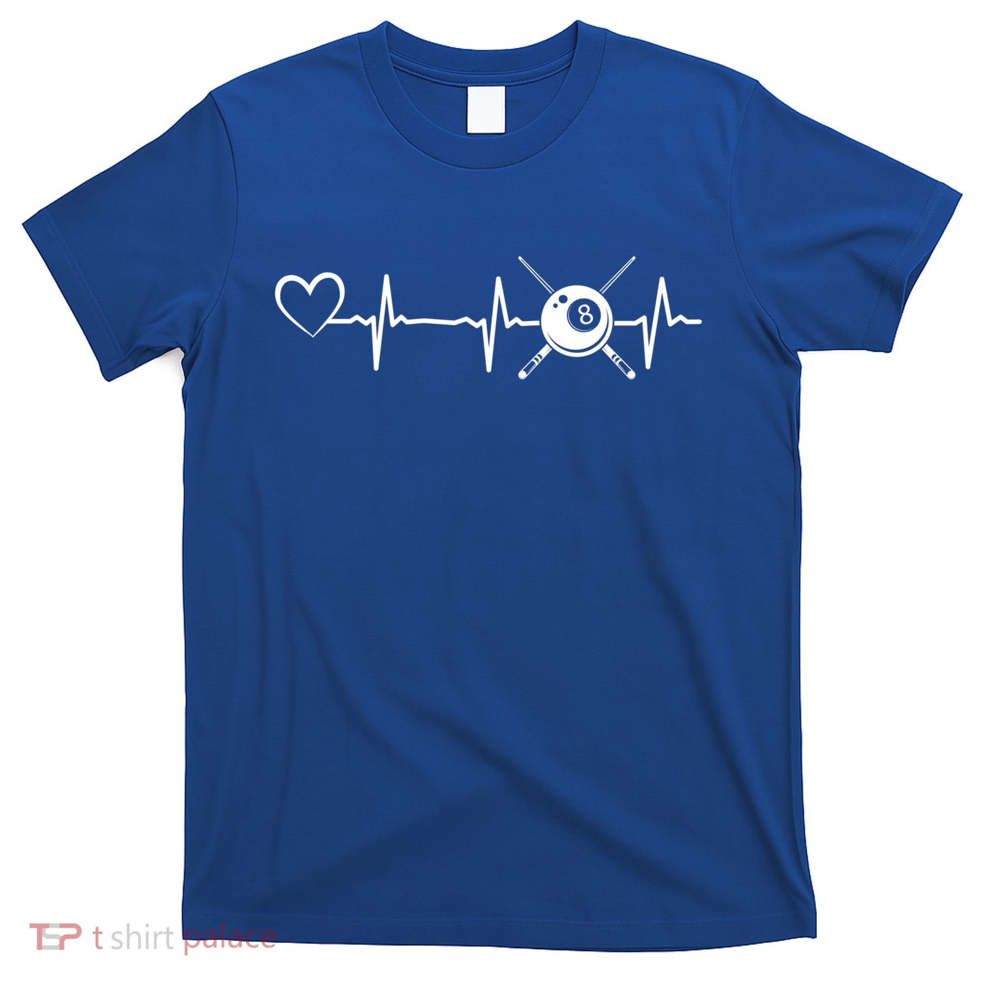 Billiards 8ball Pool Billiard Heartbeat Heart Billiard Gift T-Shirt