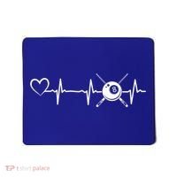 Billiards 8ball Pool Billiard Heartbeat Heart Billiard Gift Mousepad thumb 0