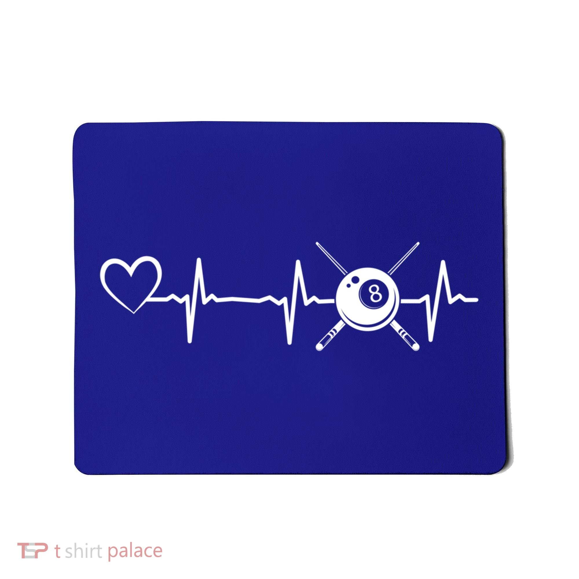 Billiards 8ball Pool Billiard Heartbeat Heart Billiard Gift Mousepad