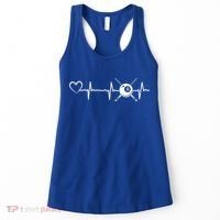 Billiards 8ball Pool Billiard Heartbeat Heart Billiard Gift Women's Tank Top thumb 0