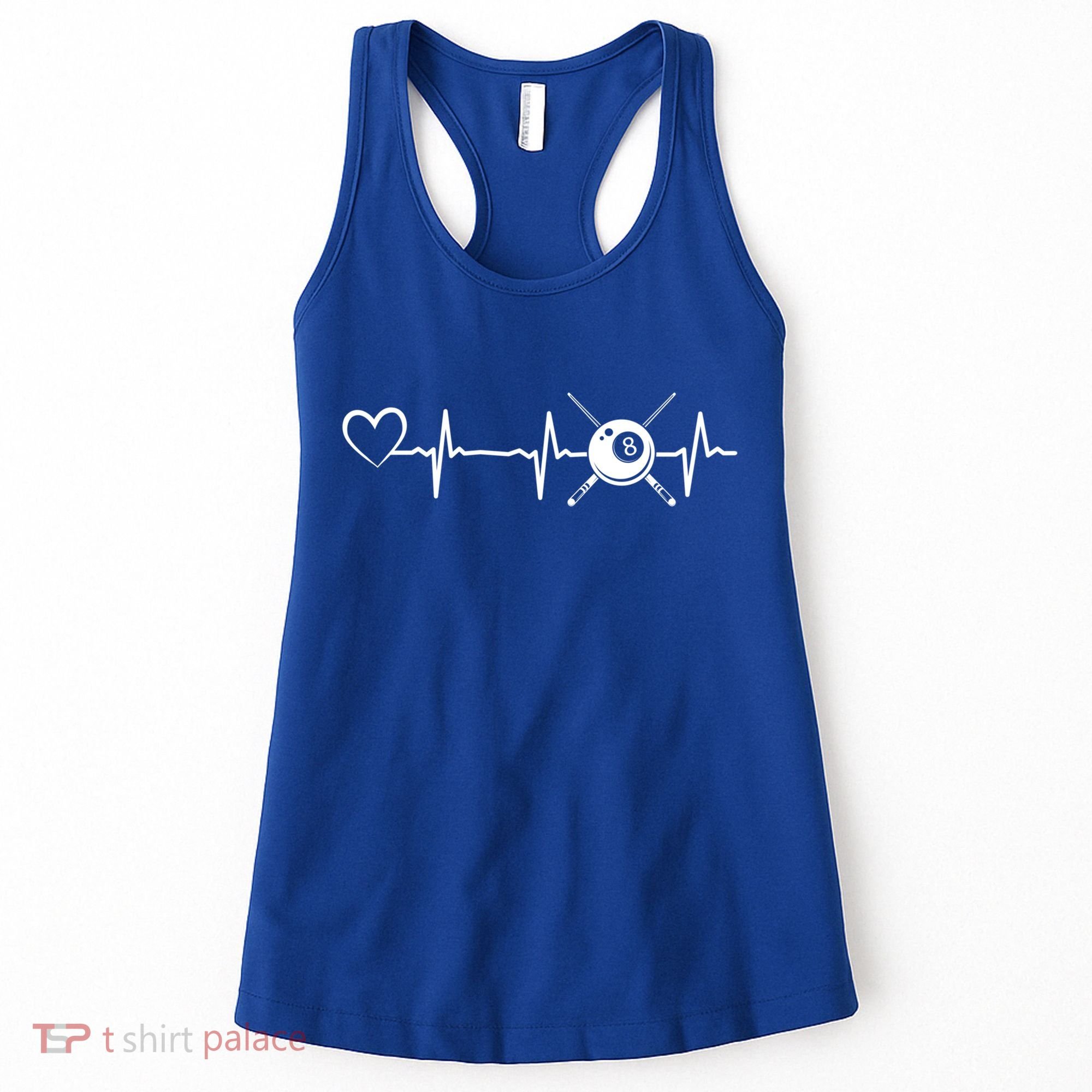 Billiards 8ball Pool Billiard Heartbeat Heart Billiard Gift Women's Tank Top