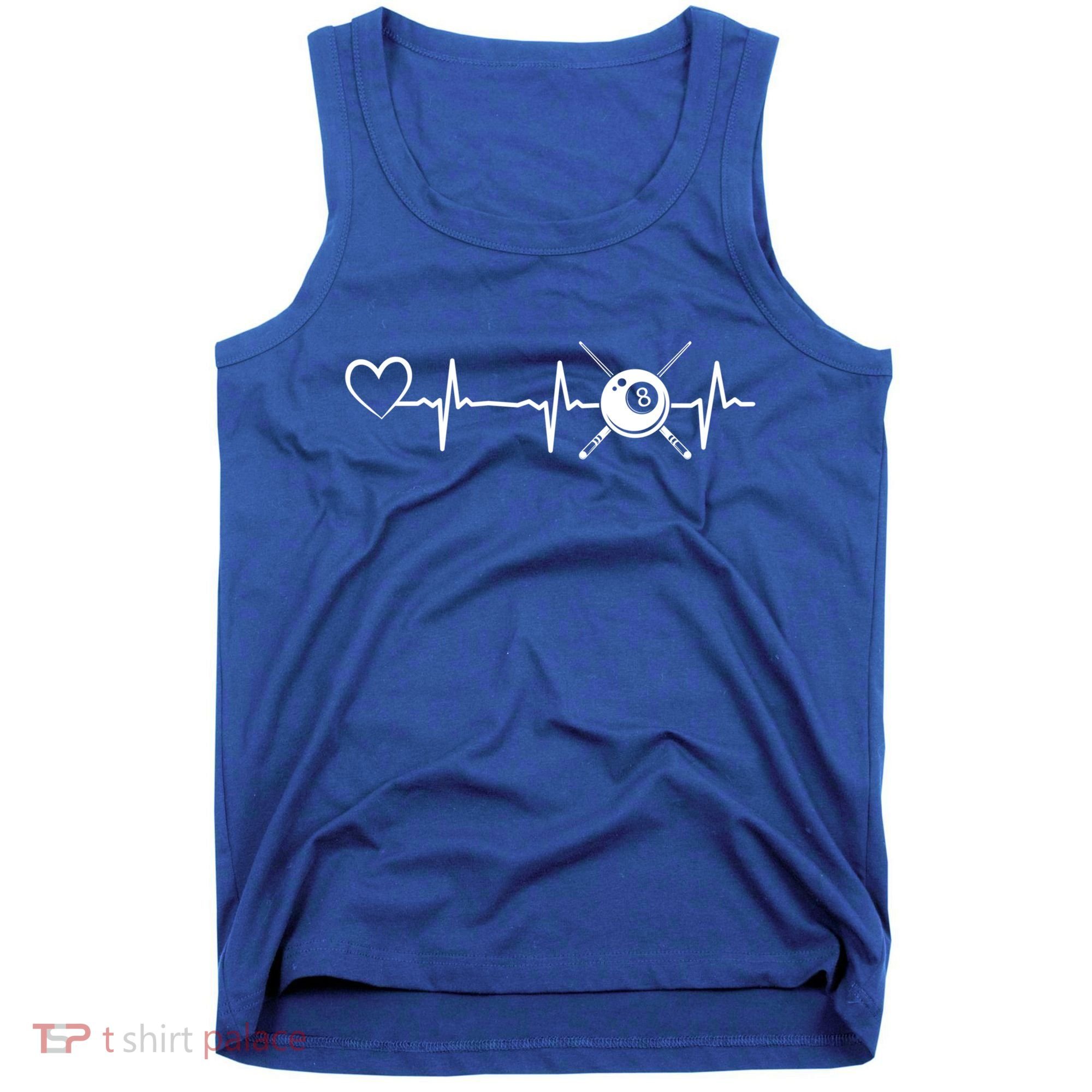 Billiards 8ball Pool Billiard Heartbeat Heart Billiard Gift Tank Top