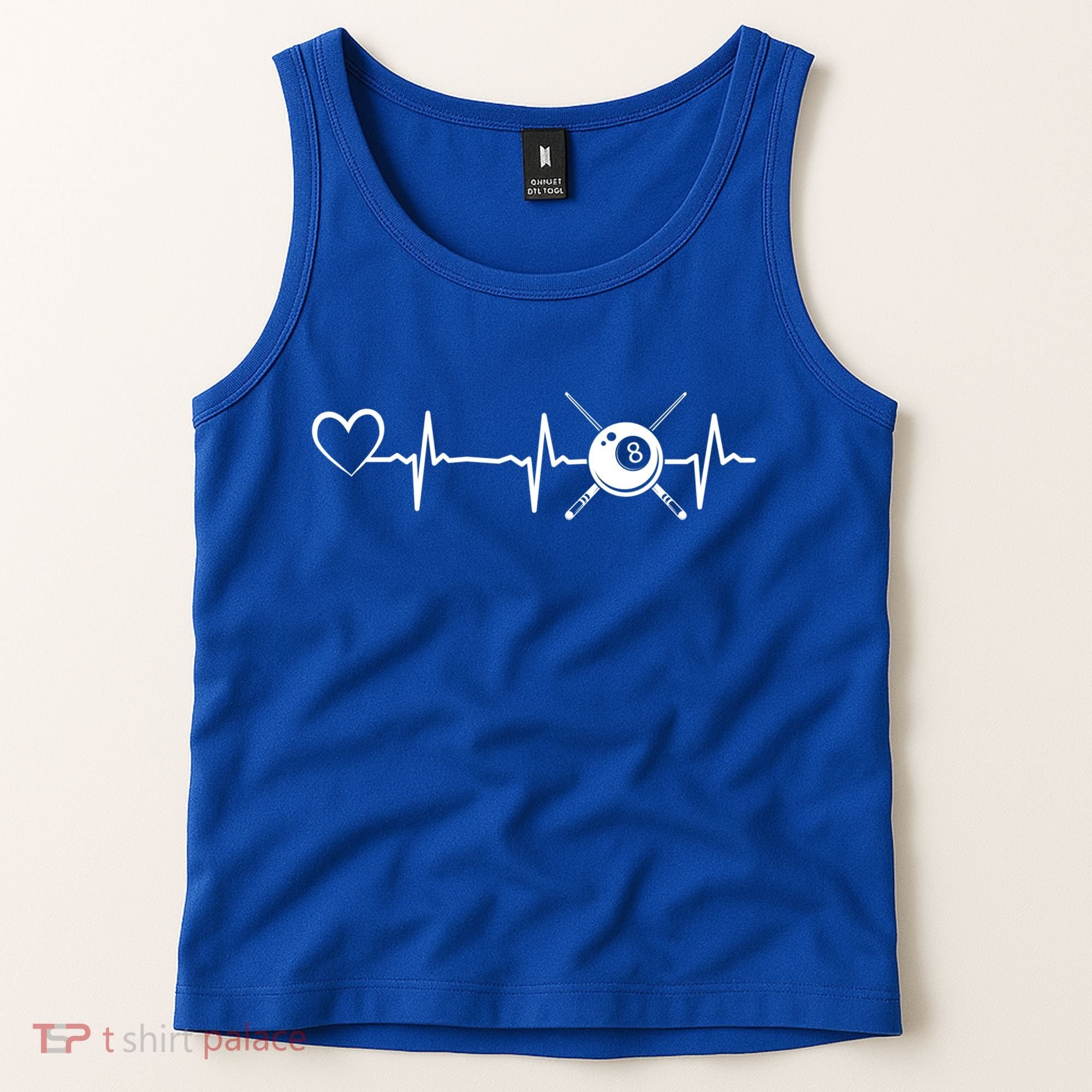 Billiards 8ball Pool Billiard Heartbeat Heart Billiard Gift Tank Top