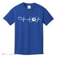 Billiards 8ball Pool Billiard Heartbeat Heart Billiard Gift Kids T-Shirt thumb 0