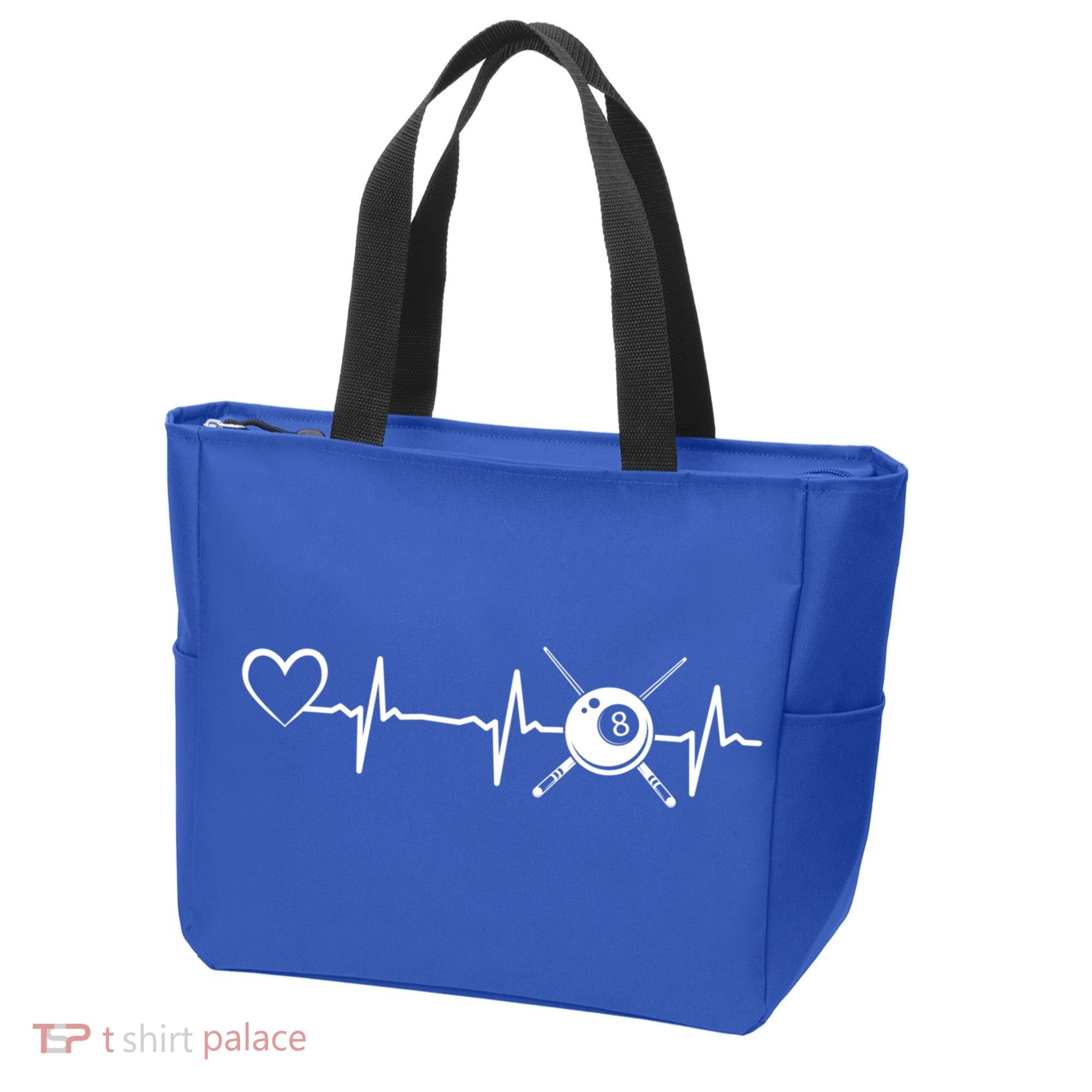 Billiards 8ball Pool Billiard Heartbeat Heart Billiard Gift Tote Bag