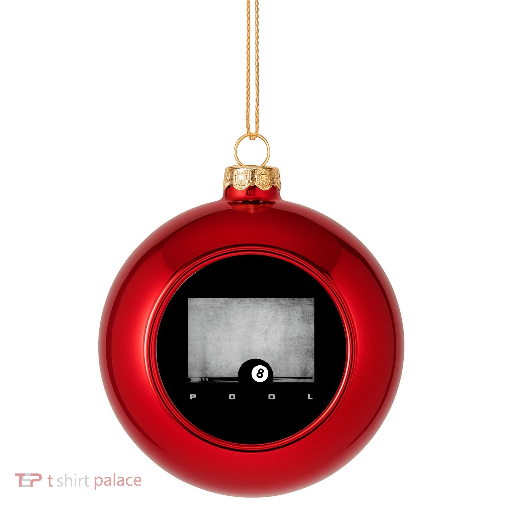 Billiards 8 Pool Billiards Team Gift Ideas For Fan Plastic Christmas Ball Ornament