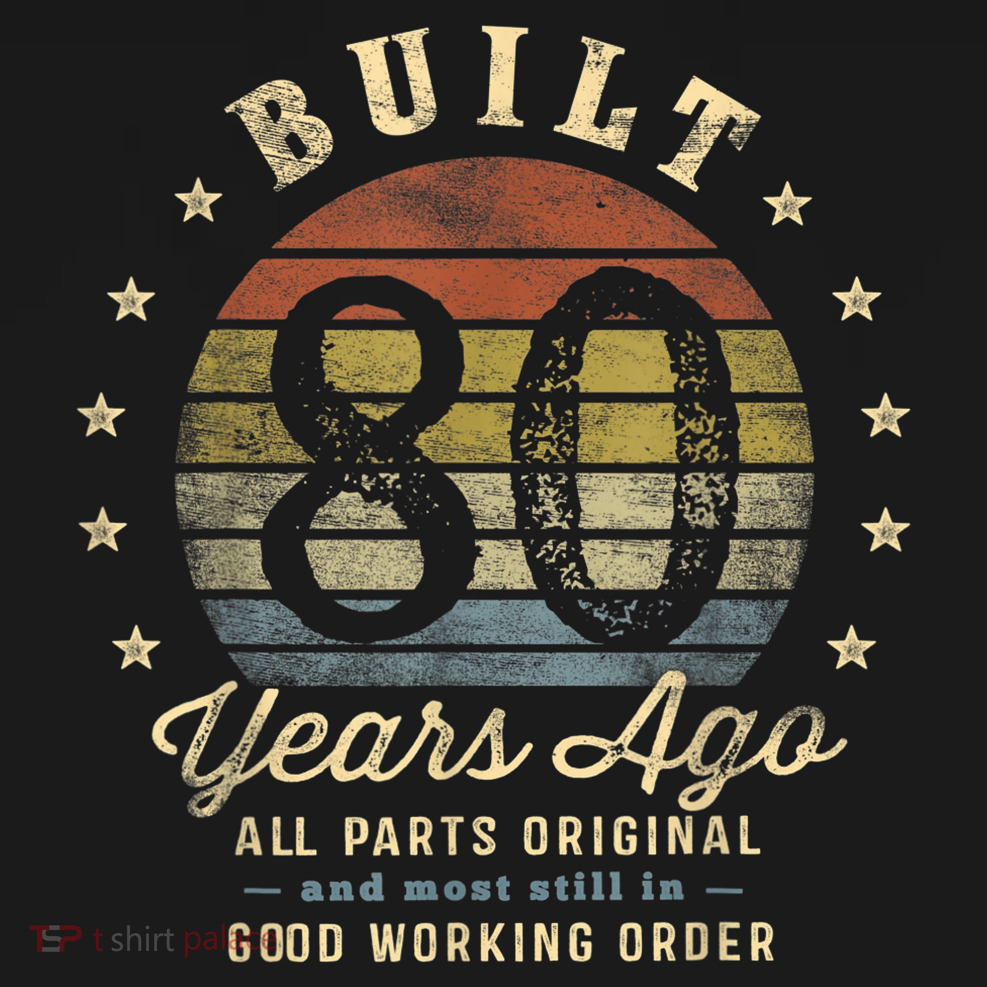 Built 80 Years Ago - All Parts Original Gifts 80th Birthday Women's Tank Top