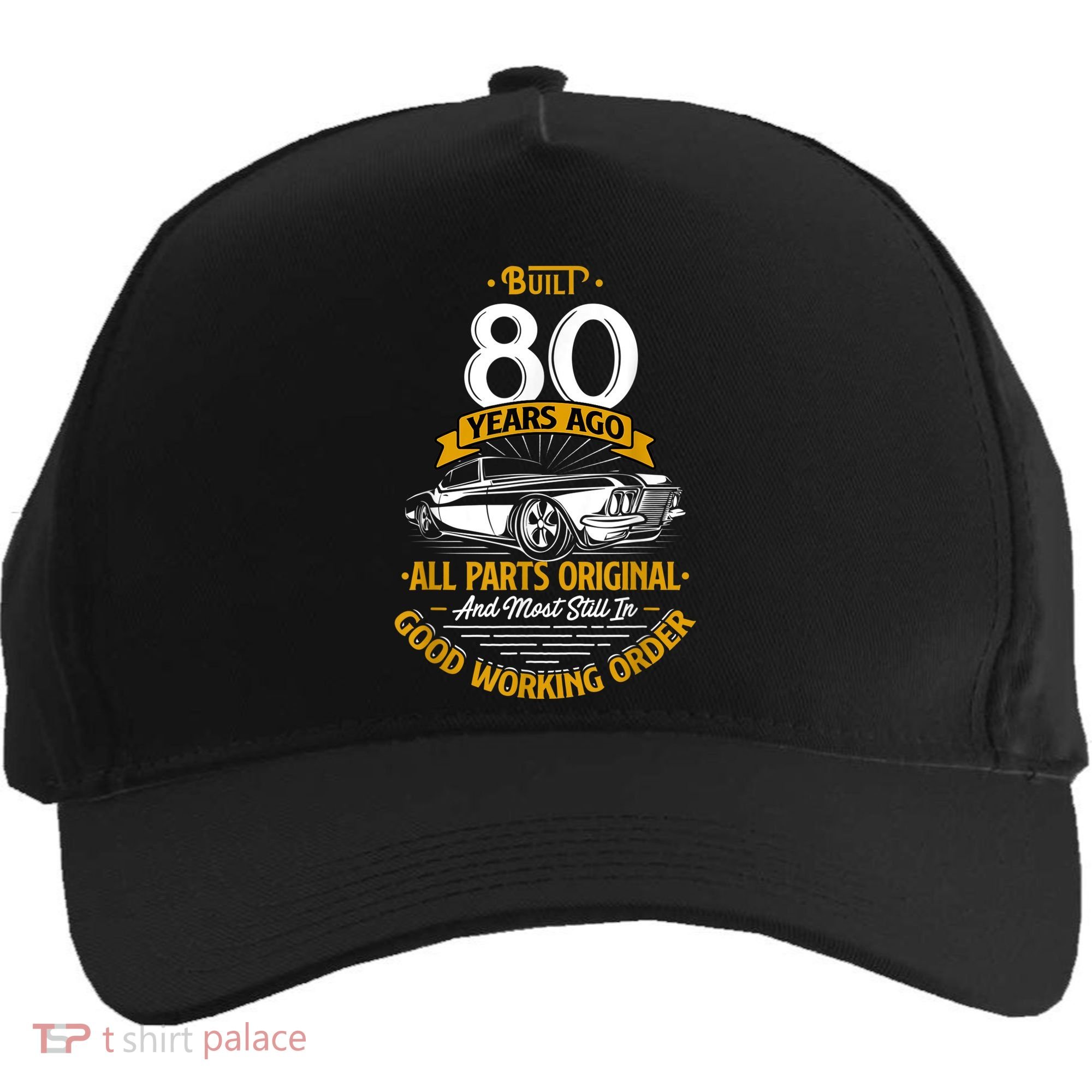 Built 80 Years Ago - Funny 80th Birthday Gift Five-Panel Snapback Cap
