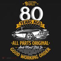 Built 80 Years Ago - Funny 80th Birthday Gift Mousepad thumb 1