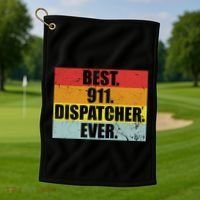 Best 911 Dispatcher Firstresponder Heroes Cute Gift Golf Towel thumb 1