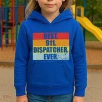 Best 911 Dispatcher Firstresponder Heroes Cute Gift Kids Hoodie thumb 3